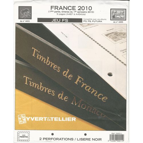 Jeu Fs France 2010 1er Semestre - Yvert Et Tellier