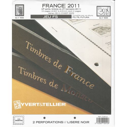 Jeu Fs France 2011 2eme Semestre - Yvert Et Tellier