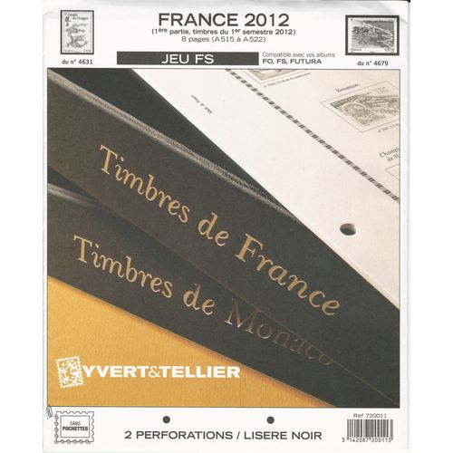 Jeu Fs France 2012 1er Semestre - Yvert Et Tellier