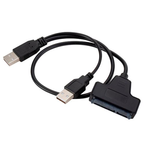 15 Broches vers USB 2.0 pour 2.5 HDD Câble dextension pour Disque Dur dordinateur Portable pour PC/Ordinateur Portable Noir Câble Adaptateur USB 2.0 SATA 7 
