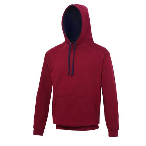 Sweat ? Capuche Contrast?E Unisexe - Jh003 - Rouge Bordeau Et Bleu Marine