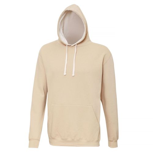 Sweat ? Capuche Contrast?E Unisexe - Jh003 - Beige Et Blanc Cass?