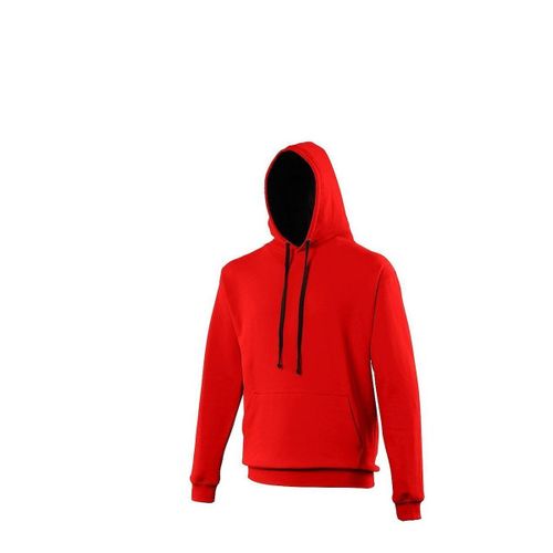 Sweat À Capuche Contrastée Unisexe - Jh003 - Rouge Et Noir