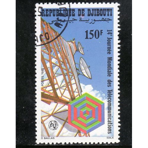 Timbre-Poste De Djibouti (Journée Mondiale Des Télécommunications)