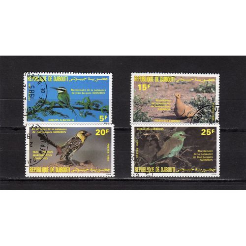 Timbres-Poste De Djibouti (Bicentenaire De La Naissance De LOrnithologue J.J. Audubon)