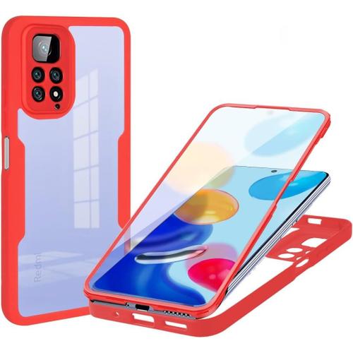 Back Case Clair Case For Xiaomi Redmi Note 11 Case Full Body Case Transparent Téléphone Case Case D'amortissement À 360 ° De Protection Full Protective Full Full Cas De Téléphone Protecteur