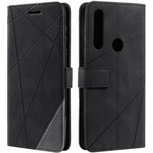 Coque Pour Motorola Moto G Power, Etui Portefeuille Moto G Power, Coque Tpu Anti-Choc Doux Pour La Peau Fentes Pour Cartes Housse De Protection Cuir Support Pour Motorola Moto G Power, Noir