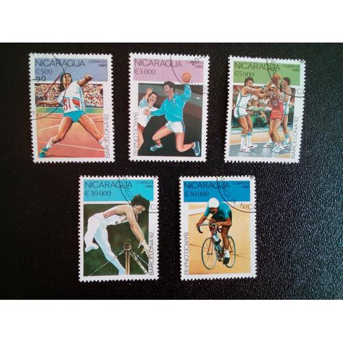 Timbre Nicaragua Yt Jeux Olympiques D'été De 1992 - Barcelone 1989 ( 6612 )