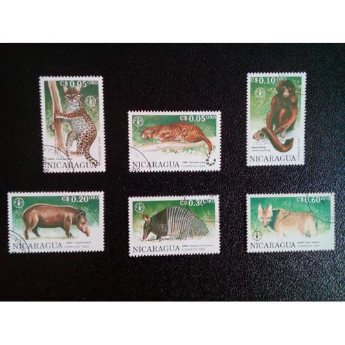 Timbre Nicaragua Yt Animaux 1990 ( 6612 )