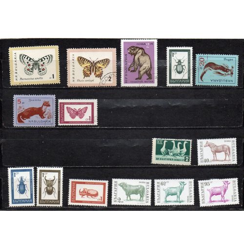 Bulgarie- Lot De 7 Timbres Oblitérés Et 8 Timbres Neufs- Animaux Divers