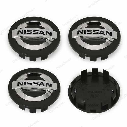 Centre Roue 4×54mm Cache Moyeux Pour Nissan Badge Logo Noir