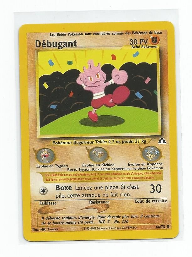 Pokemon - carte pokemon francaise 1995 wizards neo discovery 74/75