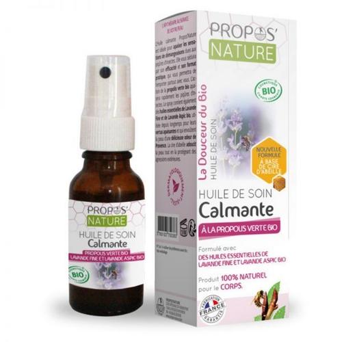 Huile Calmante Bio En Spray - Propolis Verte Et Huile Essentielle 15 Ml - Propos Nature 