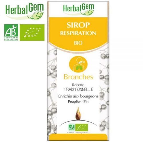 Sirop Pour La Respiration Bio - Respirez Librement 250 Ml - Herbalgem 