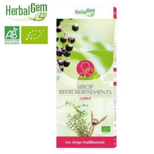 Sirop Pour Les Refroidissements Bio - Voies Respiratoires 250 Ml - Herbalgem 