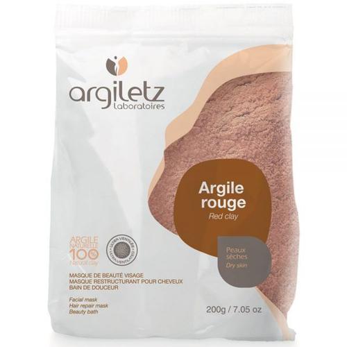 Argile Rouge Ultra-Ventilée - Peaux Sèches 200 Grammes - Argiletz 