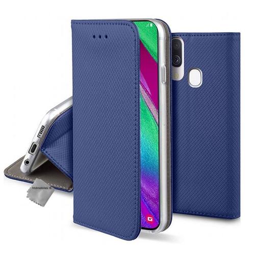 Housse Etui Coque Pochette Portefeuille Pour Samsung Galaxy A20e + Film Ecran - Bleu Magnet
