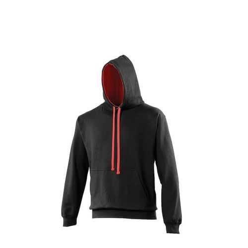 Sweat ? Capuche Contrast?E Unisexe - Jh003 - Noir Et Rouge