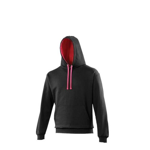 Sweat ? Capuche Contrast?E Unisexe - Jh003 - Noir Et Rose