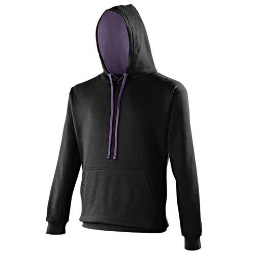 Sweat ? Capuche Contrast?E Unisexe - Jh003 - Noir Et Violet