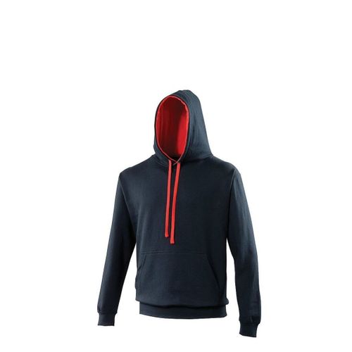 Sweat ? Capuche Contrast?E Unisexe - Jh003 - Bleu Marine Et Rouge