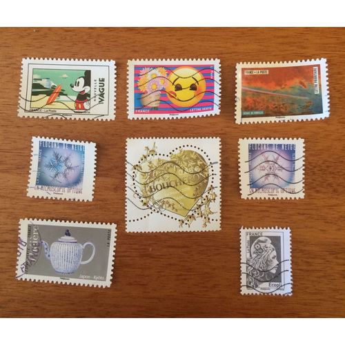 Lot Timbres 2018 Mickey Boucheron Flocons De Neige Théière Japon Marianne Début De Rouille