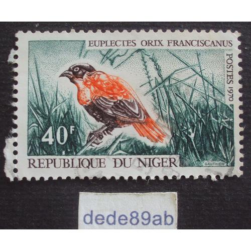 Niger.. 30f République Du Niger . Oiseau : Euplecte Franciscain - Passereau . Oblitéré Used Stamp.