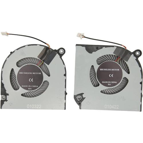 Ventilateur de Refroidissement, Remplacement du Ventilateur de Refroidissement pour Ordinateur Portable 4 Broches en Alliage D'aluminium, pour Acer pour Nitro 5 AN515-43 AN515-54 AN517-51(CPU et GPU)