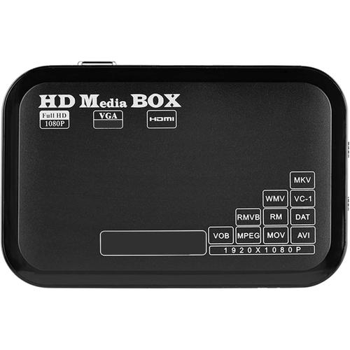 1080P Media Player Box, Support de Lecteur multim¿¿dia vid¿¿o Full HD Mini MKV, AVI, TS/TP, M2TS, RM/RMVB, MOV, VOB, FLV, WMV 110-240V(EU Plug)