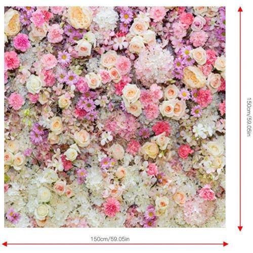 150 * 150 cm Multicolore Fleur Mur Photographie Studio Toile de Fond Vinyle Photo Fond pour Studio Photo Mariages Nouveau-N¿¿ Enfants B¿¿b¿¿ Photos(QG6)