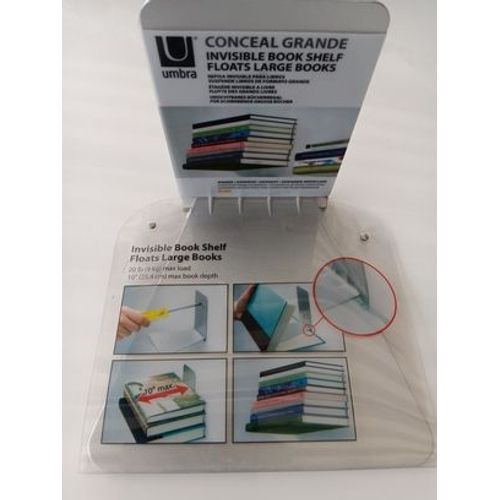 Grande Étagère Invisible En Métal Argenté « Umbra Conceal Shelf Large. »