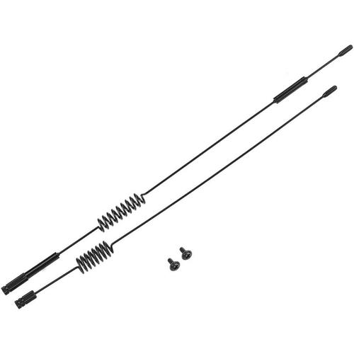 2pcs Antennes Rc, Accessoire De D¿¿Coration En M¿¿Tal Noir, Antenne De Simulation Pi¿¿Ces Pour Voiture Traxxas Trx-4 Rc Crawler