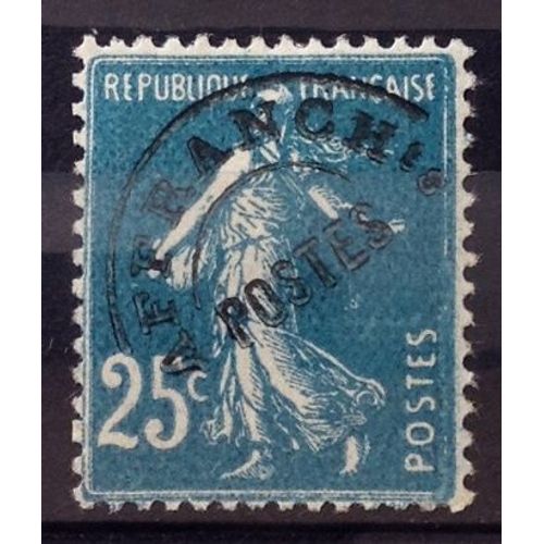 Préoblitéré Semeuse 25c Bleu (Très Joli N° 56) Neuf* - Cote 10,00¿ - France Année 1922 - N25242