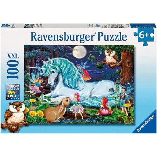 Puzzle Xxl 100 Pieces La Licorne Et Les Dans La Foret - Ravensburger Enfant