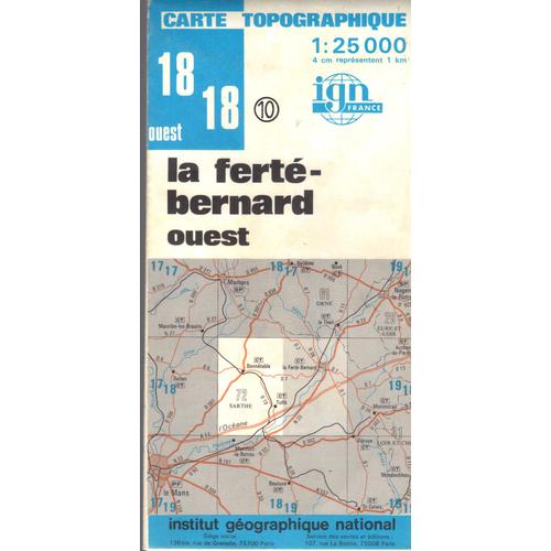 Carte Ign 1818 Ouest La Ferté Bernard Ouest