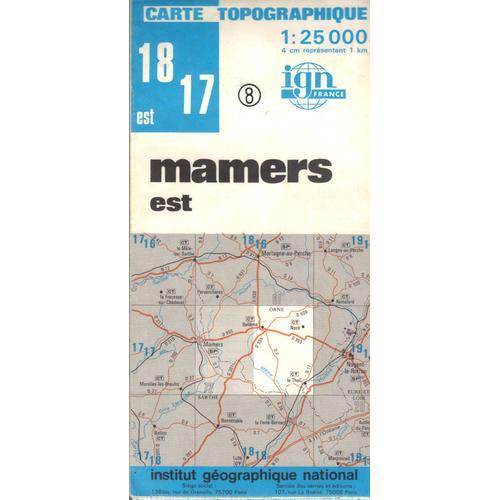 Carte Ign Mamers Est 1817 Est