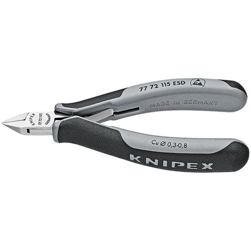 Knipex Pince coupante de côté pour l'électronique ESD 115 mm - 77 72 115 ESD