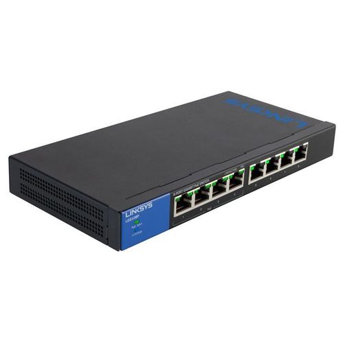 Linksys Business LGS108P - Commutateur - non géré - 4 x 10/100/1000 (PoE+) + 4 x 10/100/1000 - de bureau, fixation murale - PoE+ (50 W) - AC 100/230 V