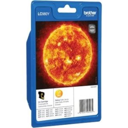 Brother LC-980Y - Jaune - originale - cartouche d'encre - pour Brother DCP-145, 163, 167, 193, 195, 197, 365, 373, 375, 377, MFC-250, 255, 290, 295, 297