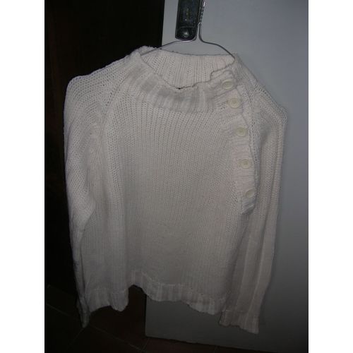 Pull Zara 5 Boutons Coton Et Acrylique Taille M.