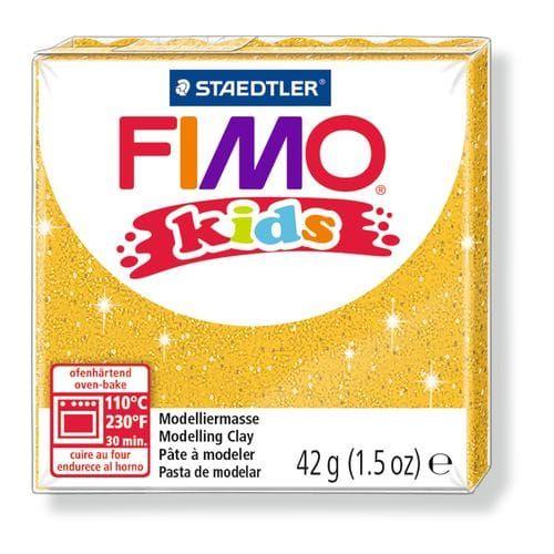 Pâte Fimo Kids 42 G Doré Pailleté 8030.112 - Fimo