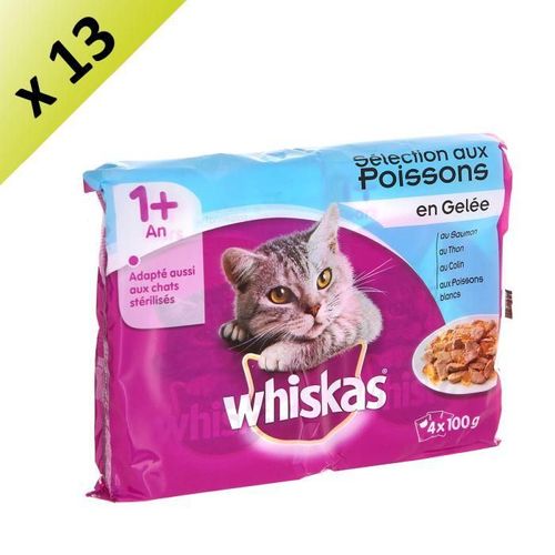 Sachets De Gelee De Poisson Pour Chat 4 X 100g -13