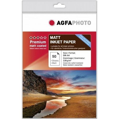 AGFA Papier photo A4 21x29.7cm 130g/m2 - 50 feuilles - PREMIUM MATT