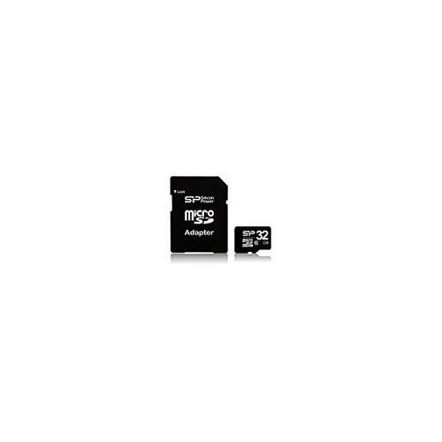 SILICON POWER - Carte mémoire flash (adaptateur microSDHC - SD inclus(e)) - 32 Go - Class 10 - micro SDHC