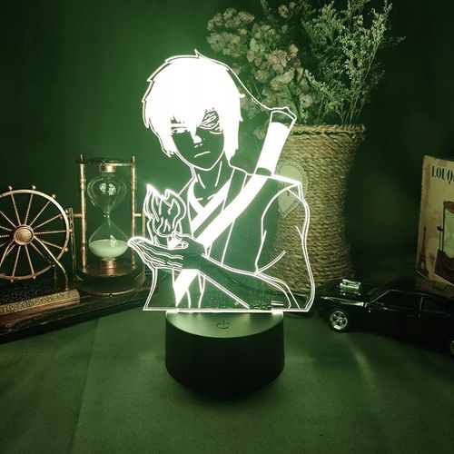 Convient Pour Zuko Prince Silhouette 3d Illusion Ohta Lampe Lampe De Chevet Veilleuse Af1205