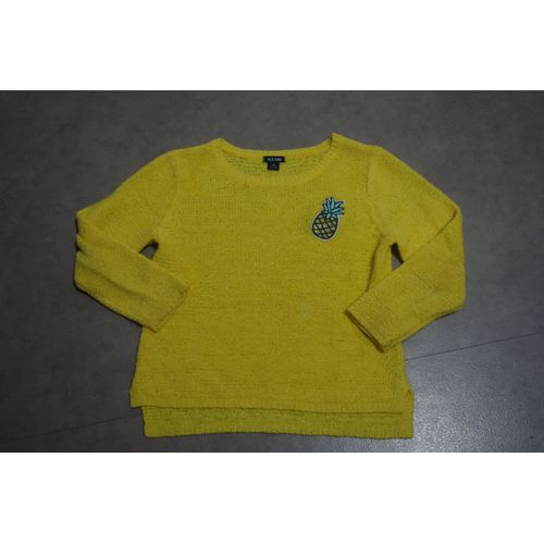 Pull Fin Jaune "Ananas" Kiabi -3 Ans