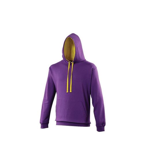 Sweat ? Capuche Contrast?E Unisexe - Jh003 - Violet Et Jaune