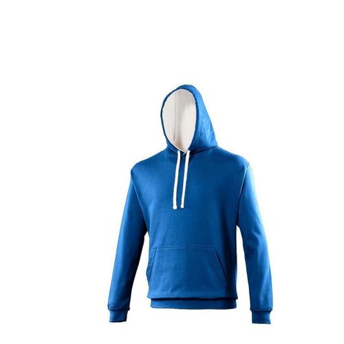 Sweat ? Capuche Contrast?E Unisexe - Jh003 - Bleu Roi Et Blanc