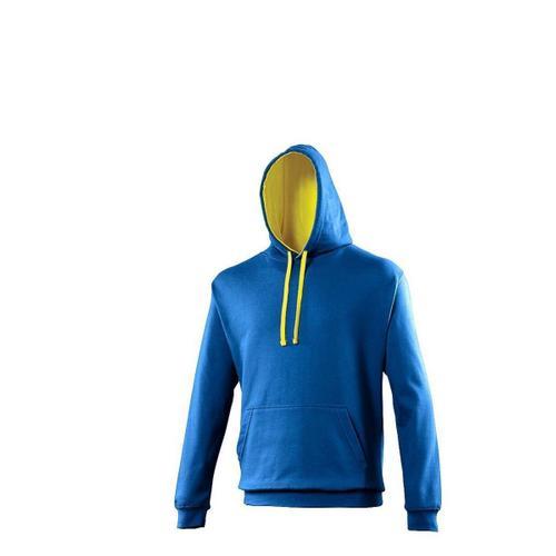 Sweat ? Capuche Contrast?E Unisexe - Jh003 - Bleu Roi Et Jaune