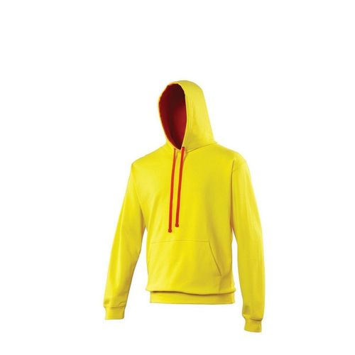 Sweat ? Capuche Contrast?E Unisexe - Jh003 - Jaune Et Rouge